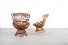 Franco Ablini Margherita rattan chair Vittorio Bonacina 1950