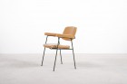 pierre paulin fauteuil cm197 thonet france cuir vintage 1958