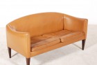 illum wikkelso canapé cuir marron palissandre vintage 1960