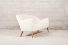 salon canapé fauteuil chêne laine scandinave danois 1950