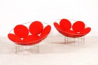 verner panton peacock fauteuil rouge acier plus linje 1960