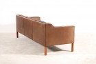 sofa borge mogensen leather teak 1962 danish fredericia 2213