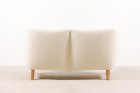 sofa danish two seat wool 1950s velvet design scandinavian