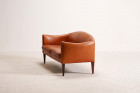 illum wikkelso v12 sofa brown leather vintage design 1960