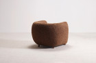 armchair ball danish vintage brown 1940 1950 design wool