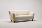 fritz hansen sofa 1669 danish vintage wool 1940 design 1950