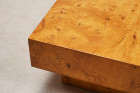 coffee table side elm burl mahey bobois rizzo french 1970