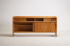 guillerme chambron oak sideboard ceramic vintage design 1960