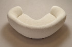 sofa curved danish wool design banana white 1940 1950 seat